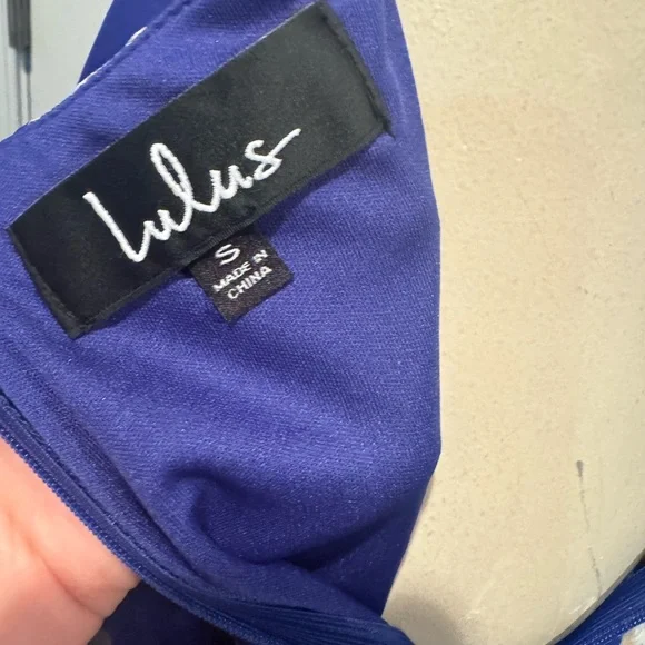 Lulus size S blue floral dress - Picture 3 of 4